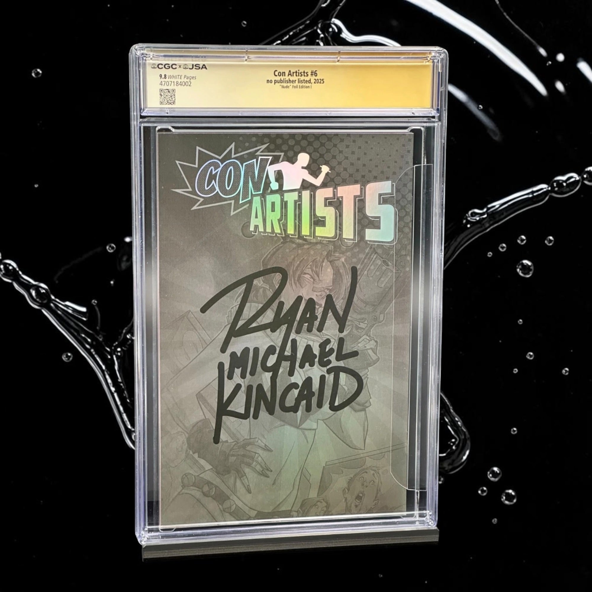 CGC x JSA 9.8 Top Pop Con Artists #6 Nude Foil Edition 1/1 Virgin Variant Ryan Kincaid Signed