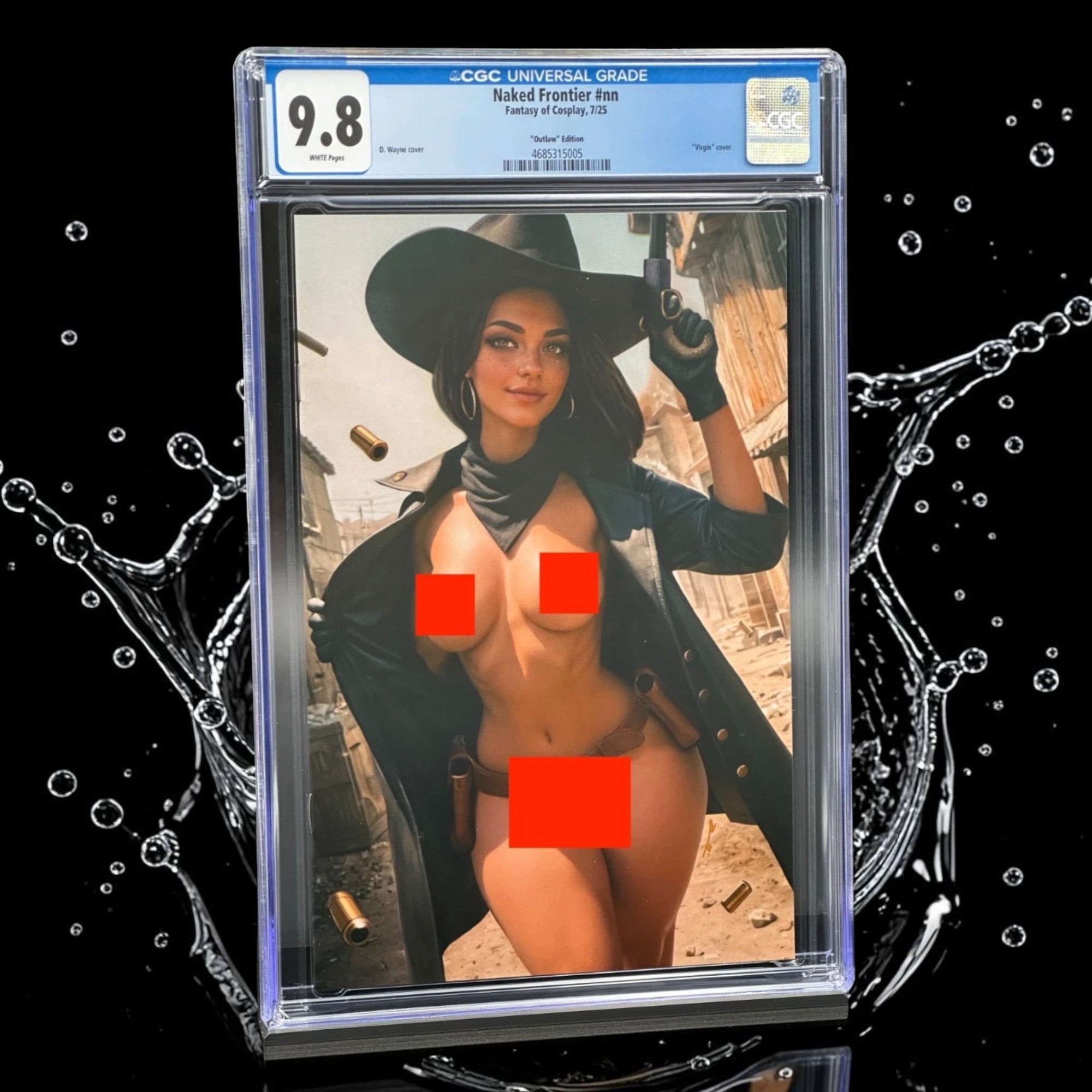 Fantasy of Cosplay Naked Frontier #nn CGC 9.8 (2025) Outlaw - 18+ LTD 100