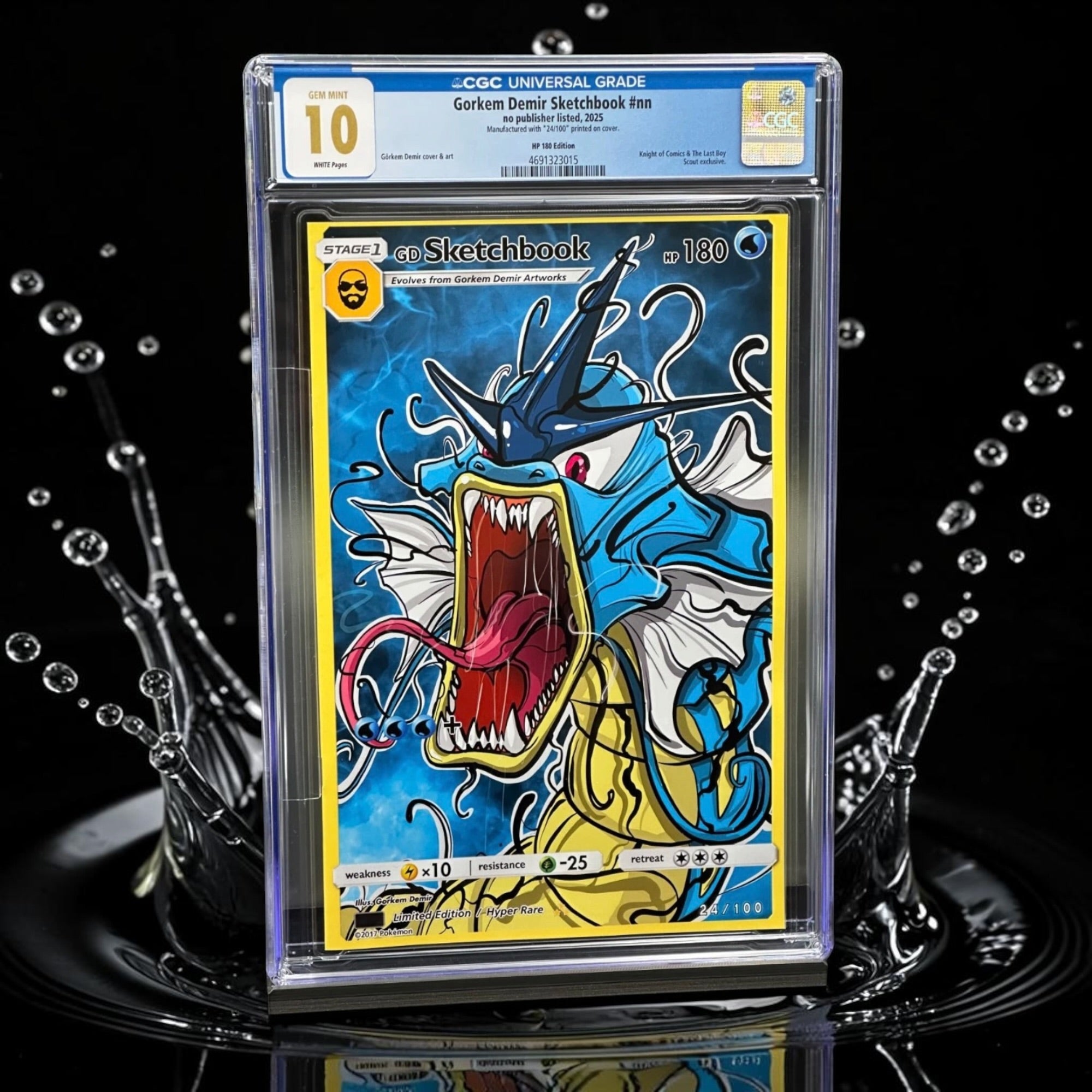 Gorkem Demir Sketchbook CGC 10 (2025) - Venomized Gyarados 24/100