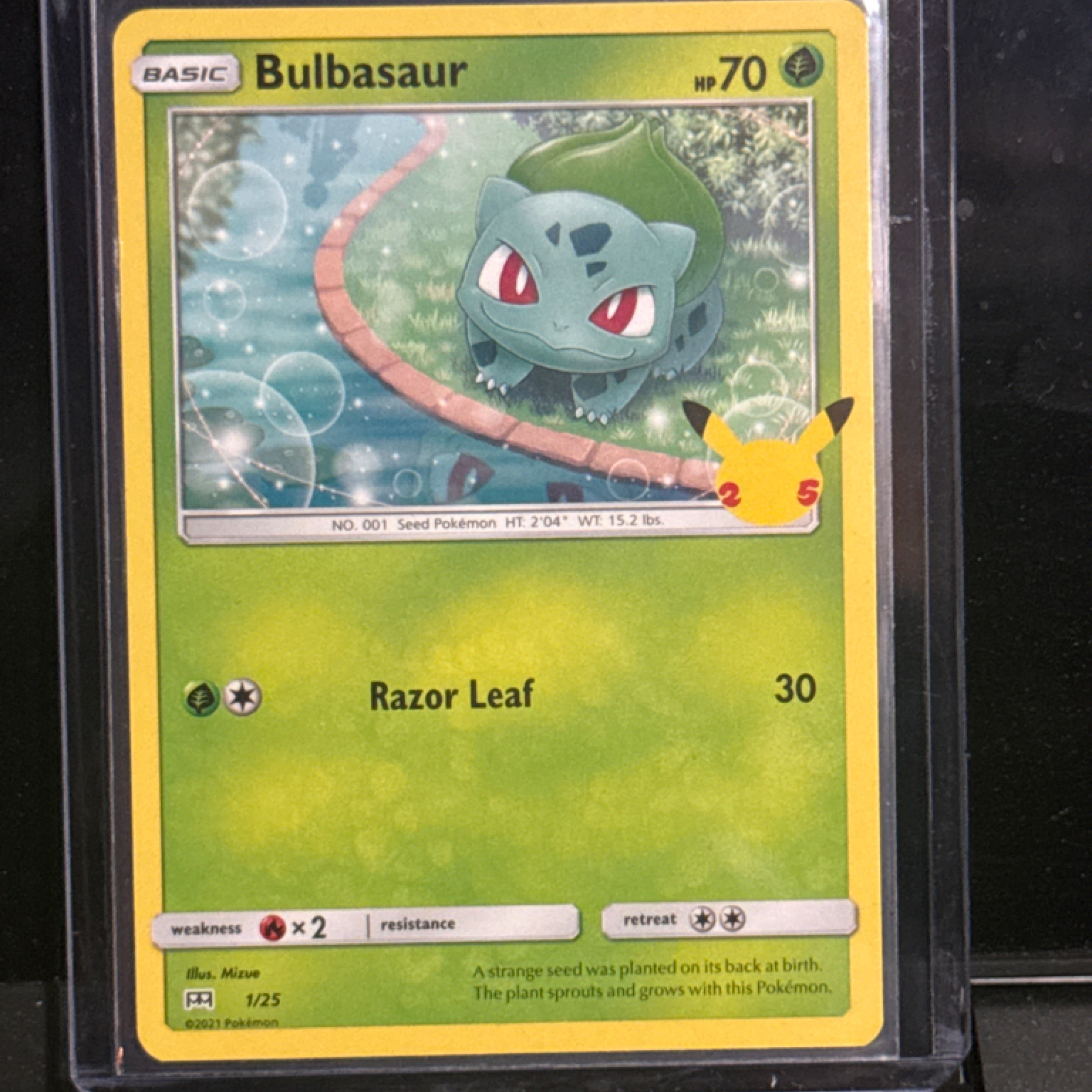 Bulbasaur 1/25 non-holo McDonald’s 25th Anniversary NM